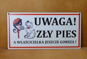 Tabliczka UWAGA! (P1215W2)