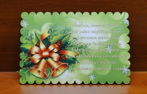 Boże Narodzenie - kartka drewniana (P968W2)