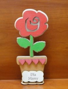 Dla Mamy - Kwiat doniczka róża (P320W2)
