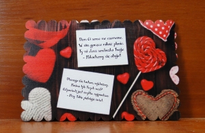 Walentynkowa kartka drewniana (P968W17)