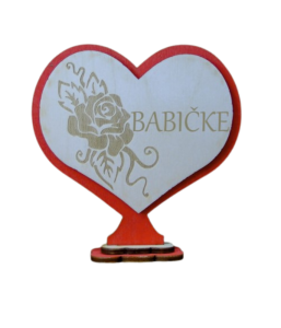 (P157SKW7) Babicke - stojak serce z różą