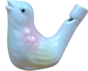 (P895W6) Gwizdek ceramiczny kolorowy ptaszek