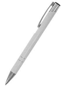 Długopis metalowy COSMO biały z wkładem typu Zenith (P365C20)