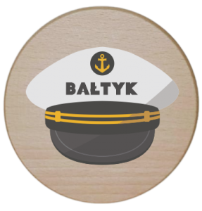 (L184D48) Bałtyk Kapitan - Podkładka drewniana