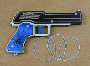 Pistolet na gumki z kolorowym drukiem (P1254W2)