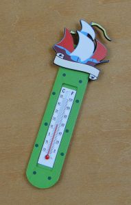 STATEK z termometrem - magnes na lodówkę  (P669W2)