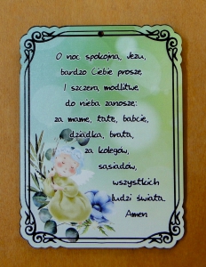 Obrazek modlitwa drukowany (P1296W7)
