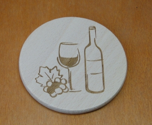 Wino - podkładka drewniana  (L184G19)