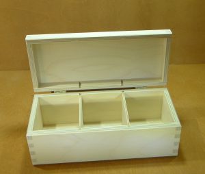 Pudełko na herbatę z przegrodami - 3 komory (LH3)