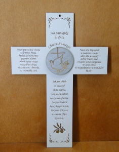 Pamiątka Chrztu Św. - Krzyż (P1224W8)
