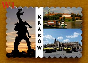 Kraków - magnes pocztówka  (P112KRA)