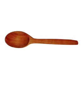 (L150) 21 cm Łyżka do zupy drewniana