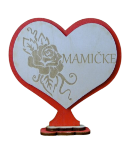 (P157SKW5) Mamicke - stojak serce z różą