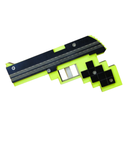 (P1145W2) Pistolet Minecraft fluorescencyjny na gumki