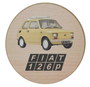 (P1206W12) Fiat 126p - Podkładka drewniana