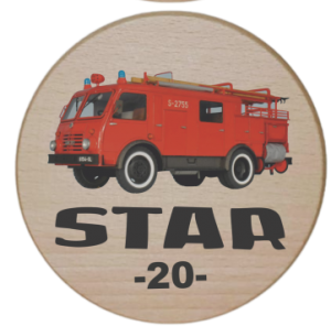 (P1206W16) Star 20 - Podkładka drewniana