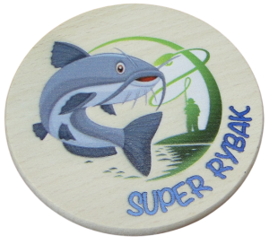 (P1320W10) Super rybak - Podkładka drewniana