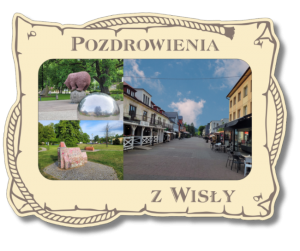 (P1499WIS3) Sznur ramka- WISŁA- magnes na lodówkę