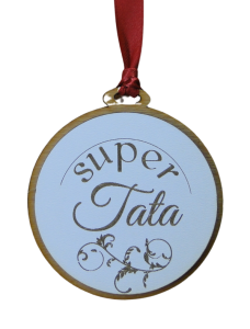(P364W2) Super Tata - Medal drewniany