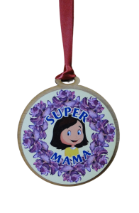 (P364W11) Super Mama - Medal drewniany