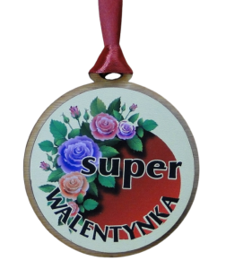 (P364W16) Super Walentynka - Medal drewniany