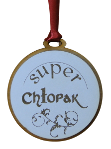 (P364W6) Super Chłopak - Medal drewniany