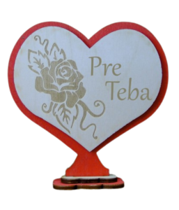 (P157SKW10) Pre Teba - stojak serce z różą