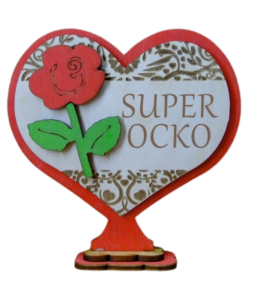 (P681W2SK) Super Ocko - serce stojak z różą