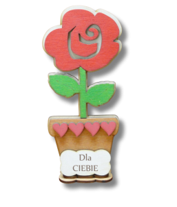 Dla Ciebie - Kwiat doniczka róża  (P320W1)