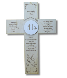 Pamiątka I Komunii Świętej - Krzyż (P1224W1)
