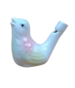 (P895W8) Gwizdek ceramiczny kolorowy ptaszek