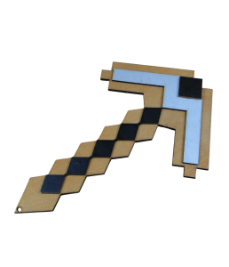(P1137W1) Kilof Minecraft 30cm srebrny
