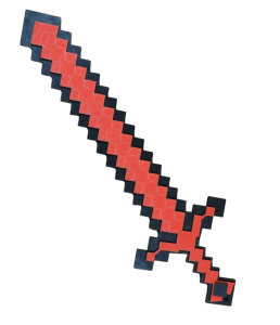 Miecz Minecraft czerwony XL (P325W4)