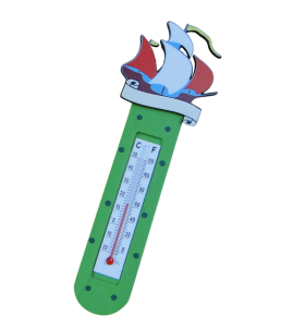 STATEK - magnes na lodówkę z termometrem  (dowolny napis)