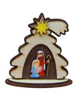 Bożonarodzeniowa szopka świąteczna z opłatkiem (P1343)