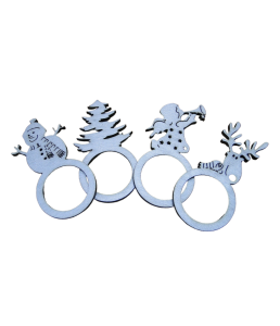 Świąteczny pierścień na serwetki - komplet 4 sztuki (P1175W2)