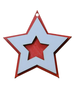 Gwiazdka Zawieszka świąteczna dwuwarstwowa (P1168W24)