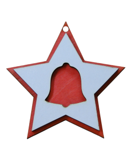 Gwiazdka Zawieszka świąteczna dwuwarstwowa (P1168W23)