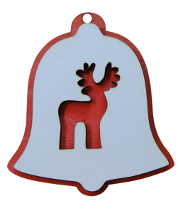 Dzwonek Zawieszka świąteczna dwuwarstwowa (P1168W11)