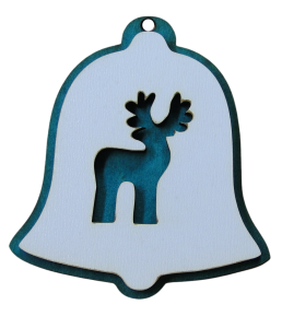 Dzwonek Zawieszka świąteczna dwuwarstwowa (P1168W39)