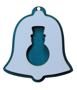 Dzwonek Zawieszka świąteczna dwuwarstwowa (P1168W40)