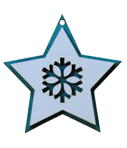Gwiazdka Zawieszka świąteczna dwuwarstwowa (P1168W56)