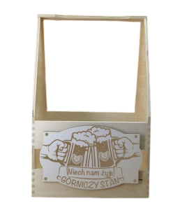 Dla górnika - skrzynka na piwo z emblematem   (P1242W18)