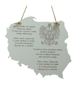 Hymn Polski - zawieszka grawerowana  (P602)