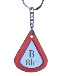 B Rh-  grupa krwi brelok (P855W2)