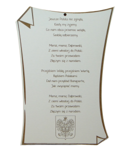 Hymn Polski - zawieszka grawerowana (P708W2)