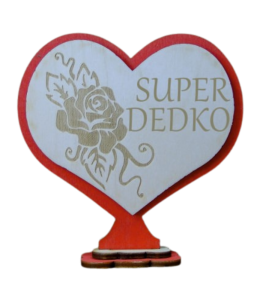 (P157SKW4) Super Dedko - stojak serce z różą