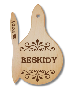 (P1216W10) BESKIDY - Zestaw deska cebulka plus nożyk