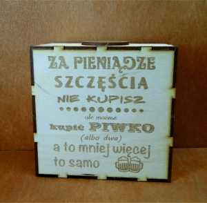 Szczęścia nie kupisz - Skarbonka pudełko M (P897W14)