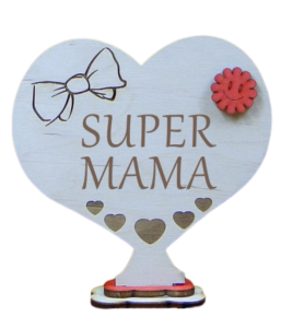 (P314SKW1) Super Mama - serce stojak